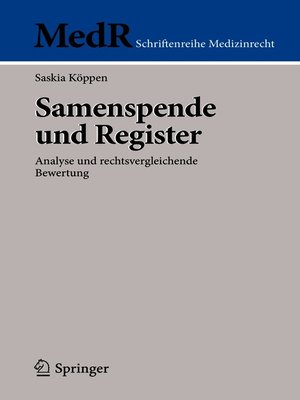 cover image of Samenspende und Register